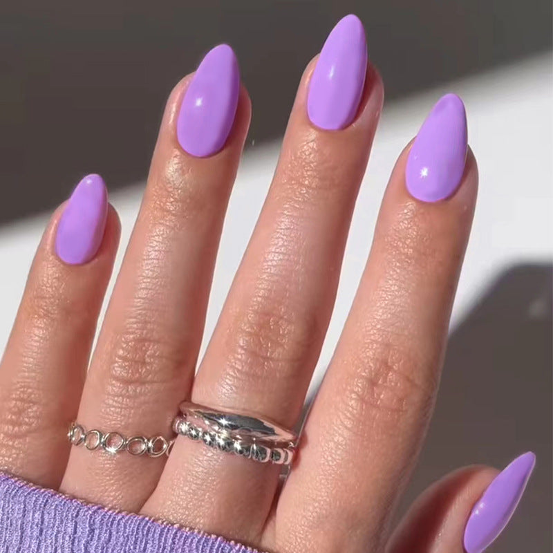 solid-color-fake-nails-wearing-nail-light-purple-removable-nail-art-piece-simple-nail-piece-european-and-american-almond-nail-patch