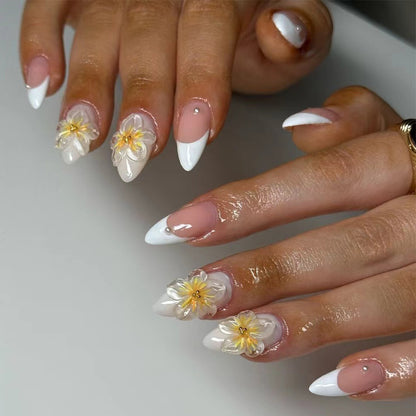 simple-french-white-wearable-nail-3d-sunflower-nail-piece-wearable-nail-piece-press-on-nail