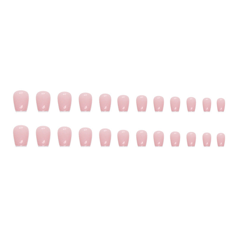 simple-small-t-short-ballet-thin-edge-trapezoidal-french-girl-manicure-removable-fake-nails