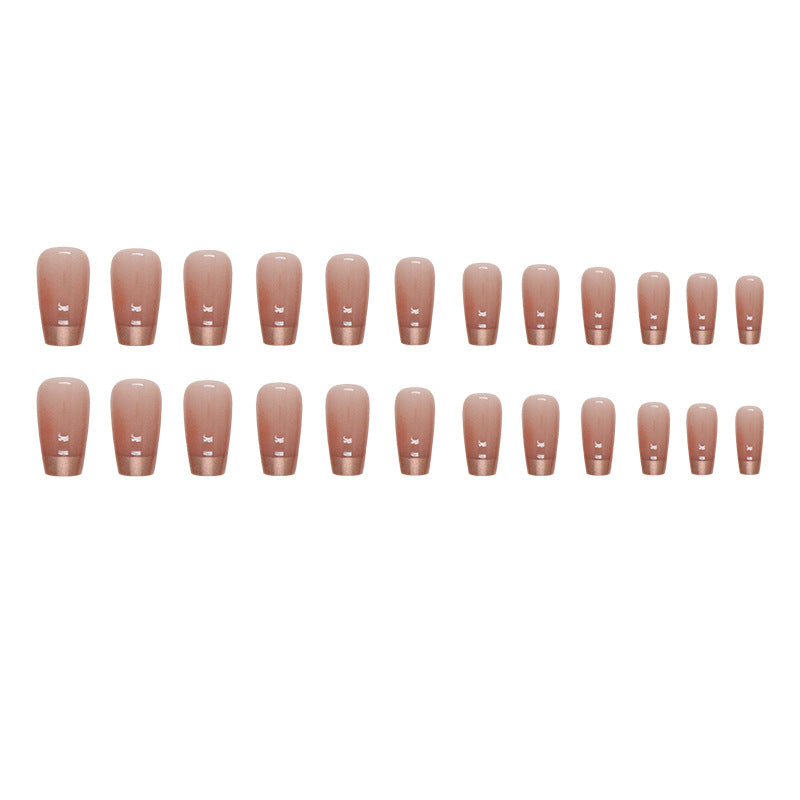 european-and-american-short-ballet-gold-french-manicure-simple-atmosphere-luxury-fake-nail-finished-wear-nail