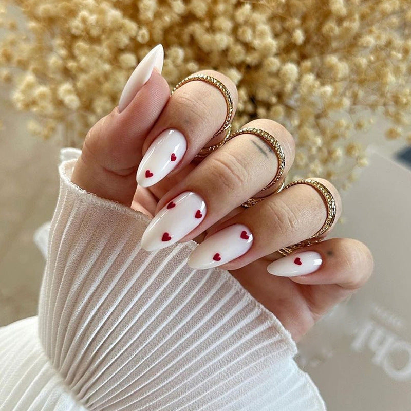 yogurt-white-with-burgundy-love-debris-manicure-valentines-day-niche-girl-wearing-nail-red-love-fake-nails