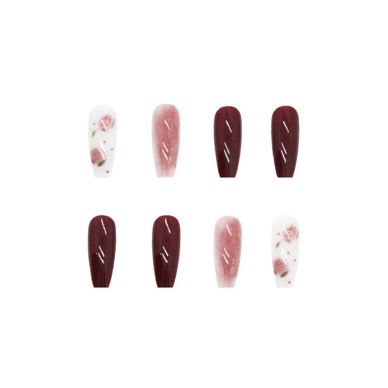 ice-transparent-reddish-brown-oolong-rose-summer-new-product-long-manicure-wear-nail-hot-selling-nail-nails