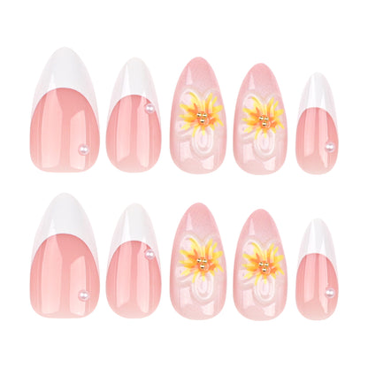 simple-french-white-wearable-nail-3d-sunflower-nail-piece-wearable-nail-piece-press-on-nail