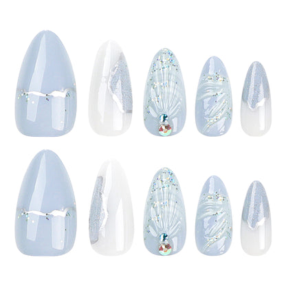 three-dimensional-hot-selling-wearing-nail-pads-finished-products-cool-color-3d-water-drop-shell-nail-art-almond-fake-nails