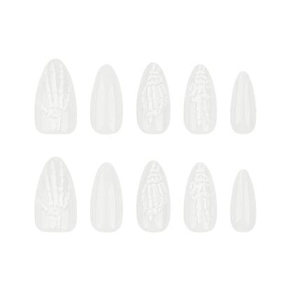 short-almond-wear-nail-24-years-halloween-bone-nail-art-white-solid-color-wear-fake-nails-blazehot