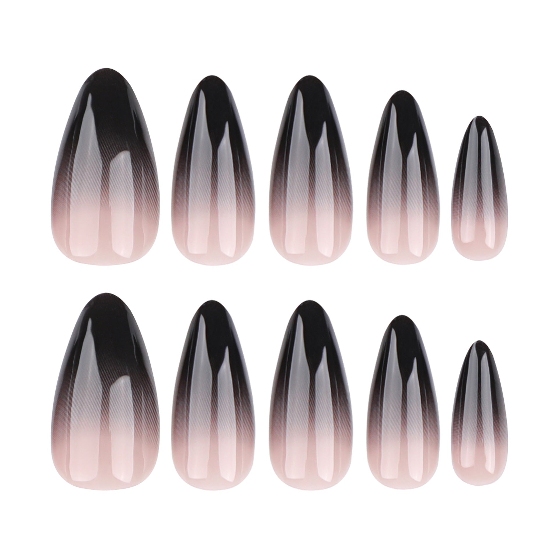 popular-halloween-wear-nail-black-french-gradual-change-manicure-short-almonds-can-be-repeated-for-24-years-fake-nails