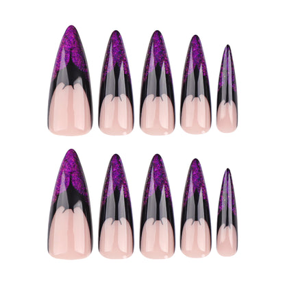 repeatable-24-years-fake-nail-bat-halloween-wear-nail-french-purple-wear-beauty-24-years