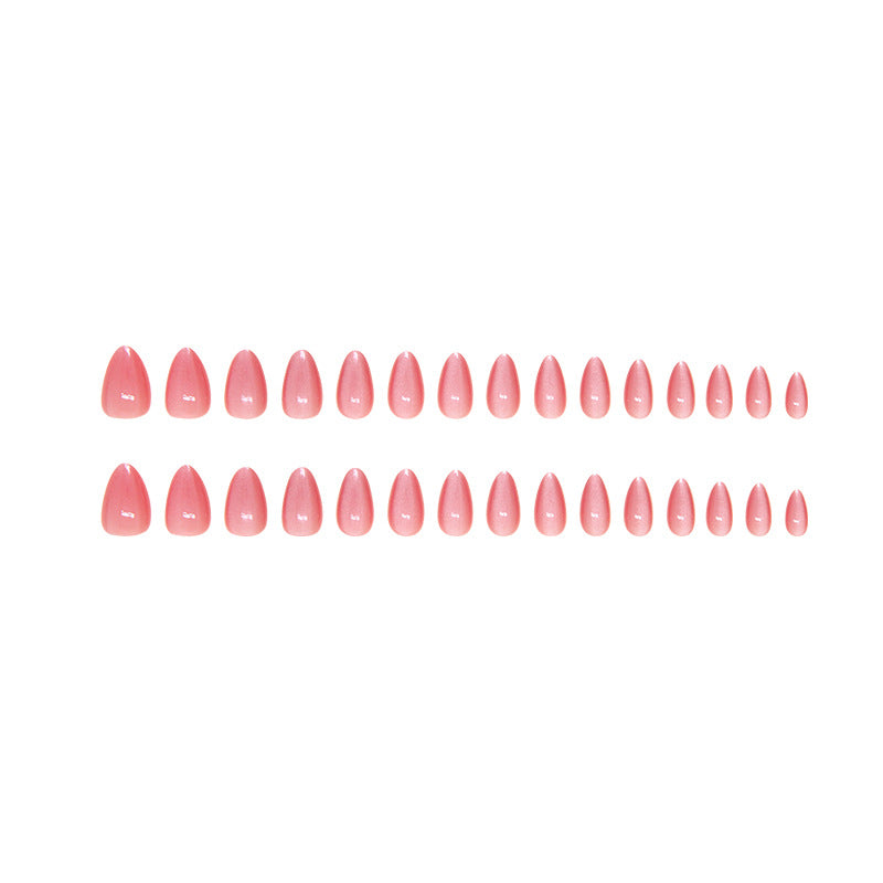 solid-color-rose-red-light-chasing-cat-eye-wearing-nail-art-piece-nail-patch-short-almond-nail-european-and-american-blazehot-nail-piece-30-pieces