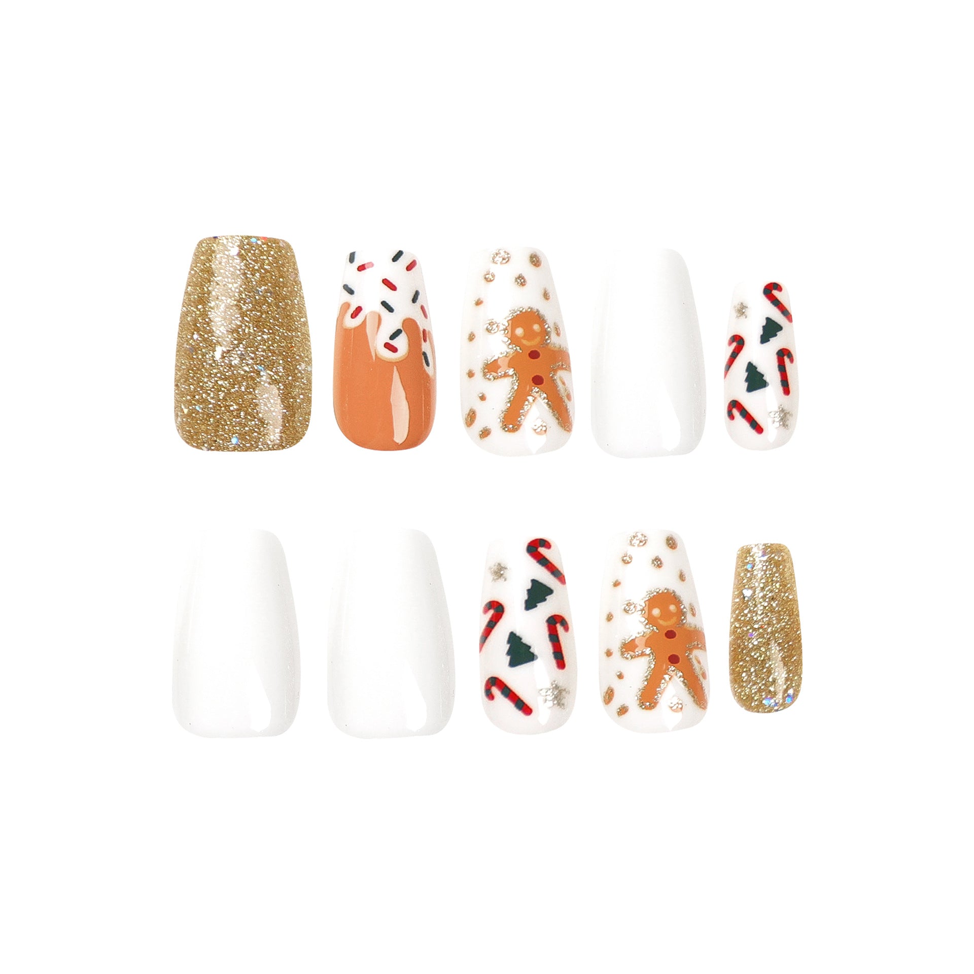 new-christmas-elk-nail-art-removable-wearable-nail-festive-ballet-false-nail-nail-products-finished-products