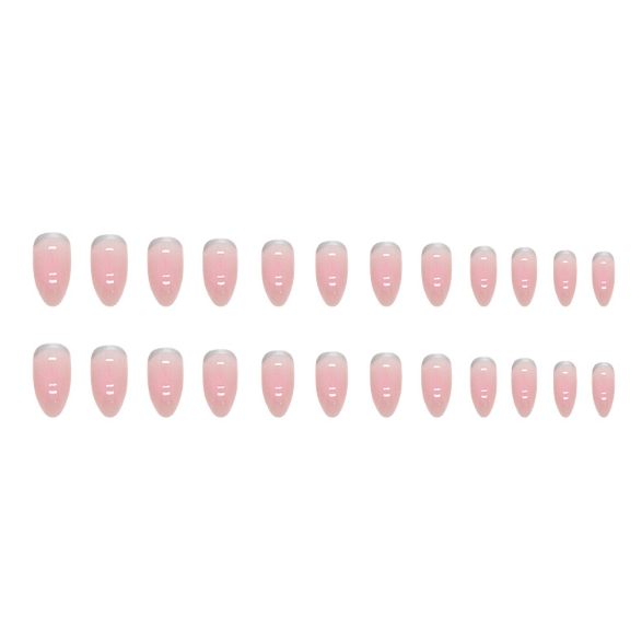 round-head-nail-ice-through-gentle-pink-temperament-white-light-luxury-fake-nails-ins-wind-nail-art